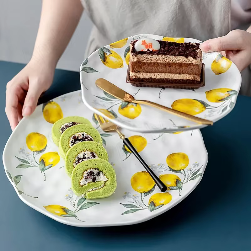 Assiette en céramique européenne créative