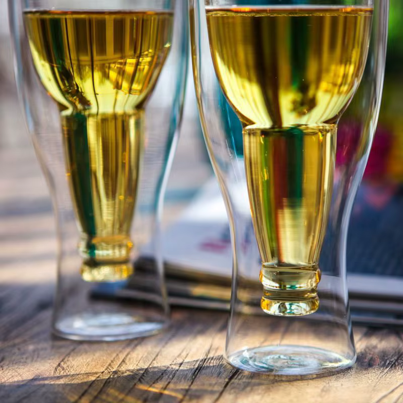 Tasse à bière en verre Double couche créative