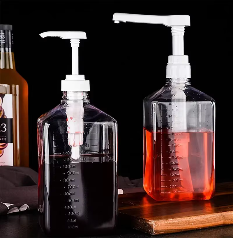 Distributeur de stockage Transparent pour sirop de café