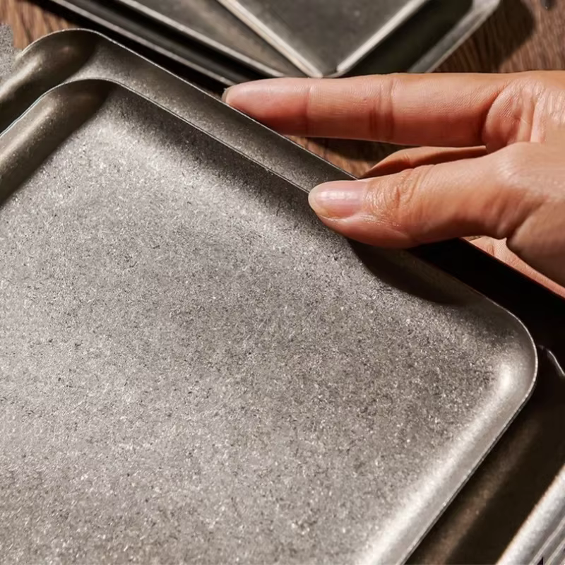 Plats carrés en acier inoxydable 304