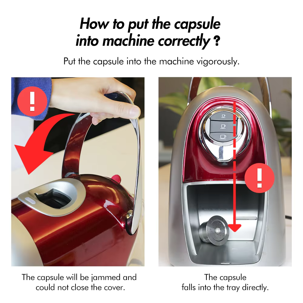 ICafilas dosette de café pour Caffitaly Tchibo Cafissimo réutilisable en acier inoxydable capsule