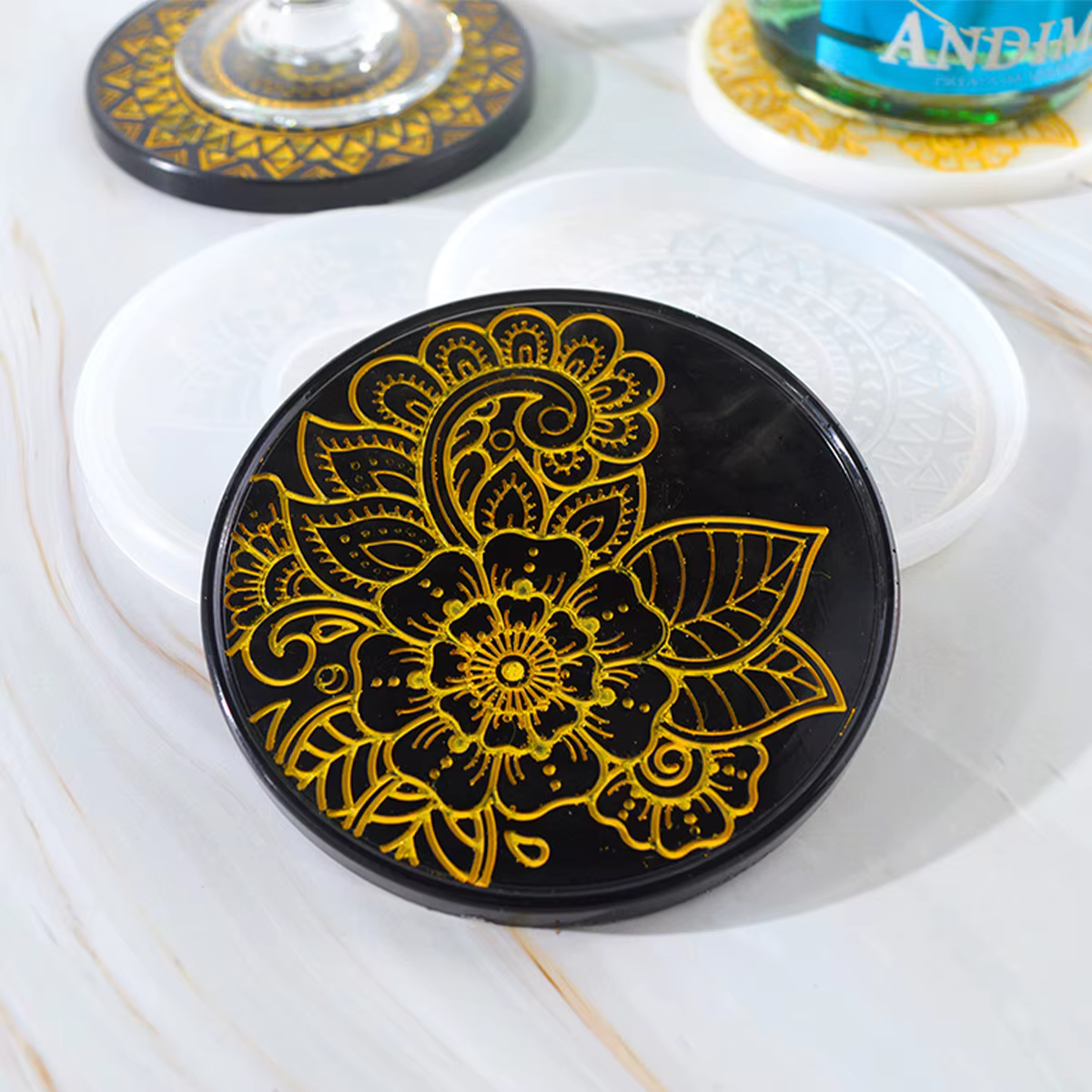 Moule rond en Silicone pour dessous de verre