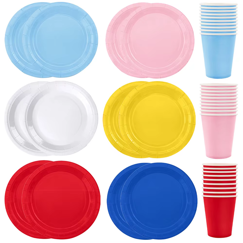 Assiettes en papier jetables
