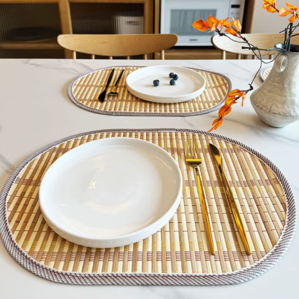 Napperons en bambou naturel