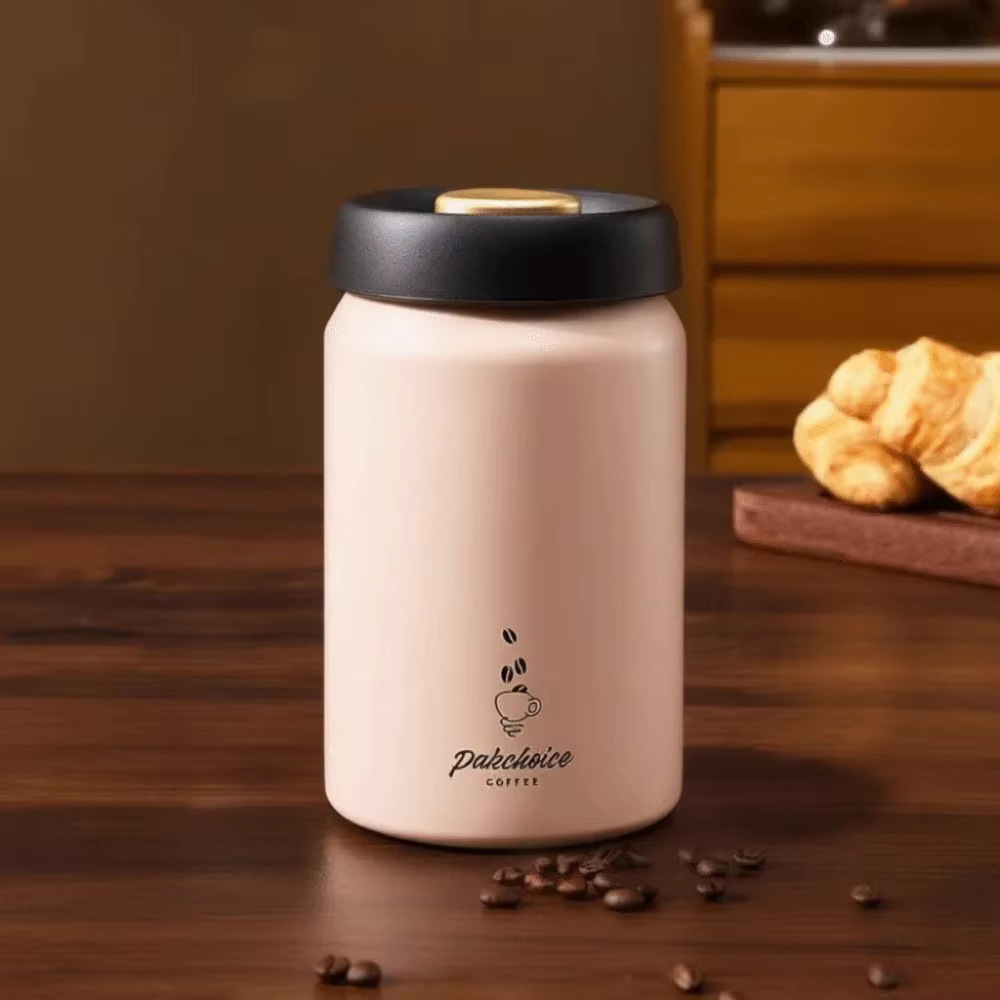 Récipient à café sous vide en acier inoxydable