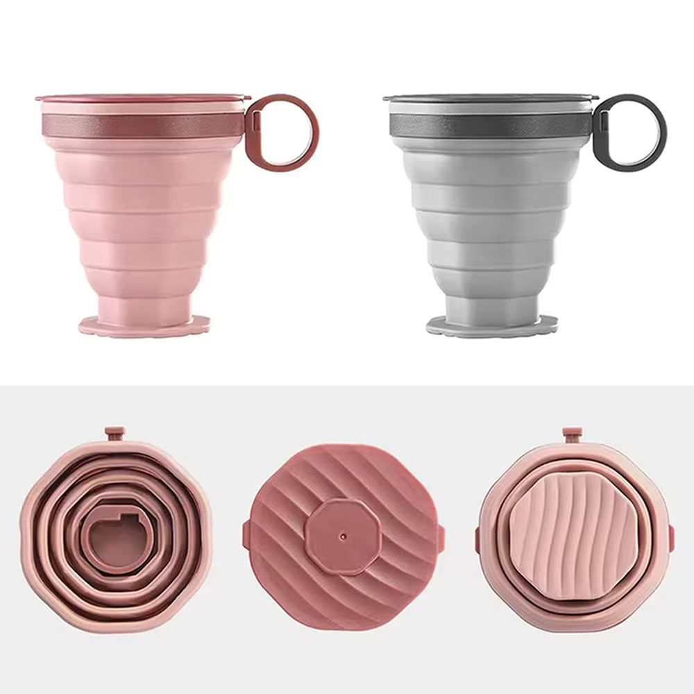 Tasse à café pliante avec couvercle
