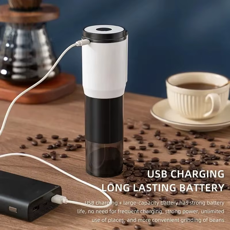 Moulin à café électrique portatif, broyeur à haute précision, réglage de la finesse de la poudre, chargement USB, adapté pour moudre les grains de café