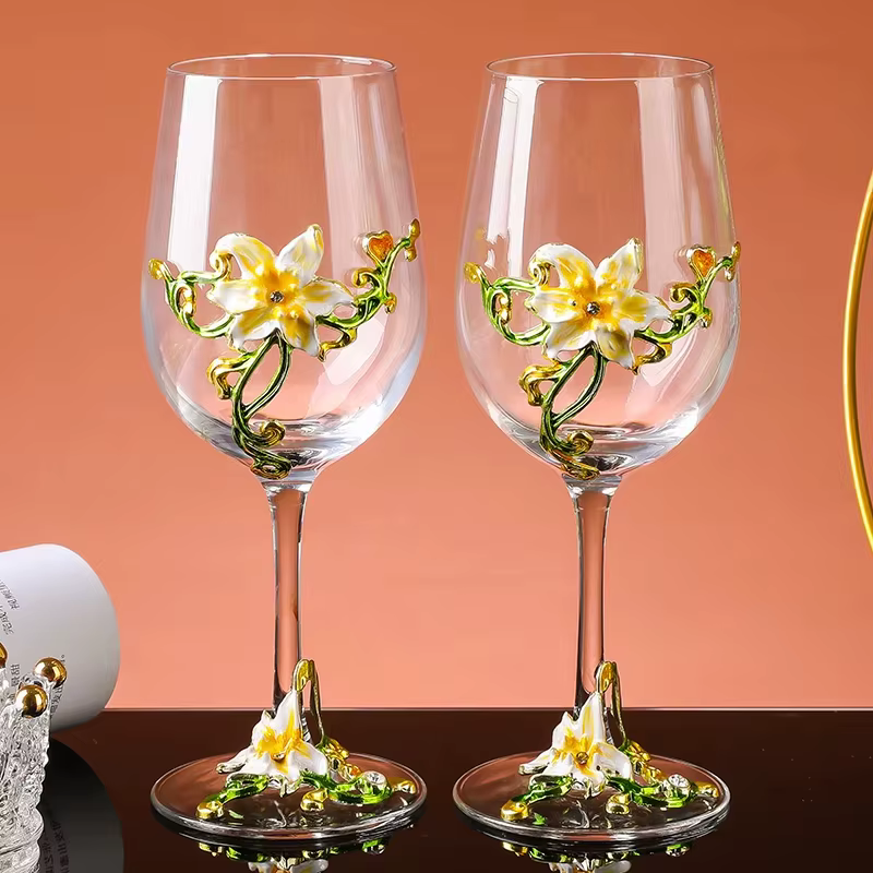 Verres à gobelet en émail cristal de luxe