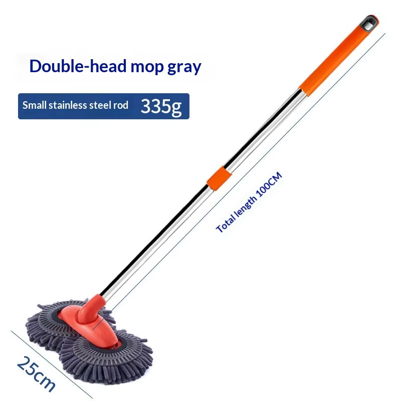 [Brosse de lavage de voiture] Brosse de nettoyage de voiture à long manche réglable, outil de lavage de voiture en microfibre chenille, outil de lavage de voiture multi-surfaces robuste