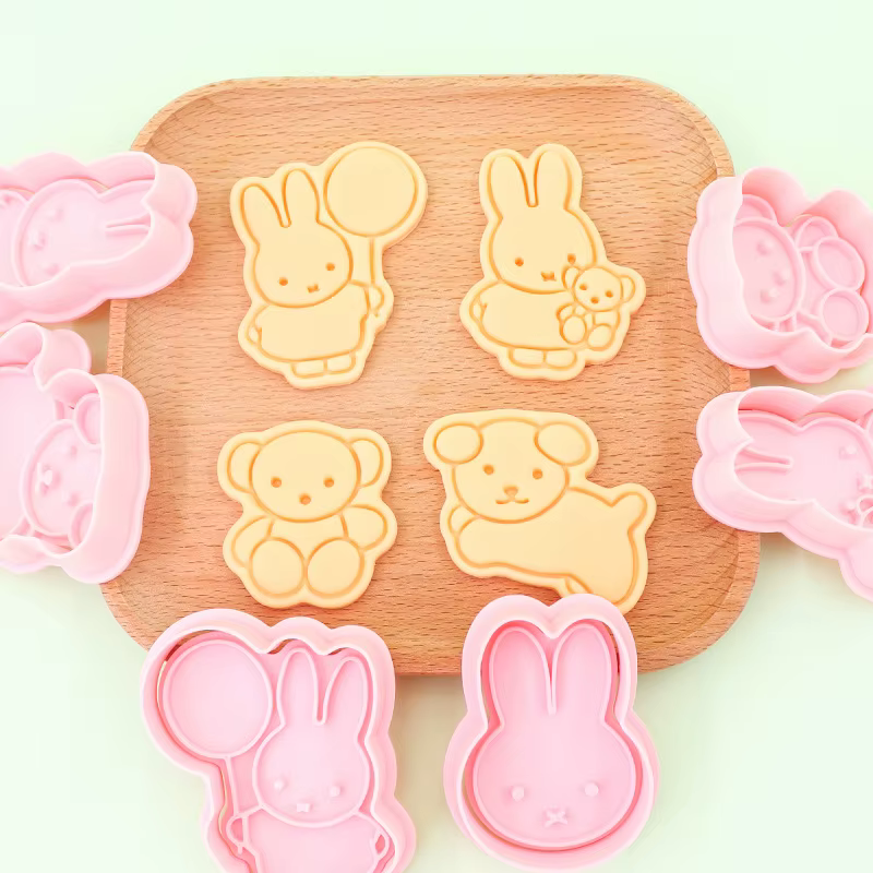 Moule à biscuits Miffy Kawaii Tête de lapin 3D Dessin animé DIY