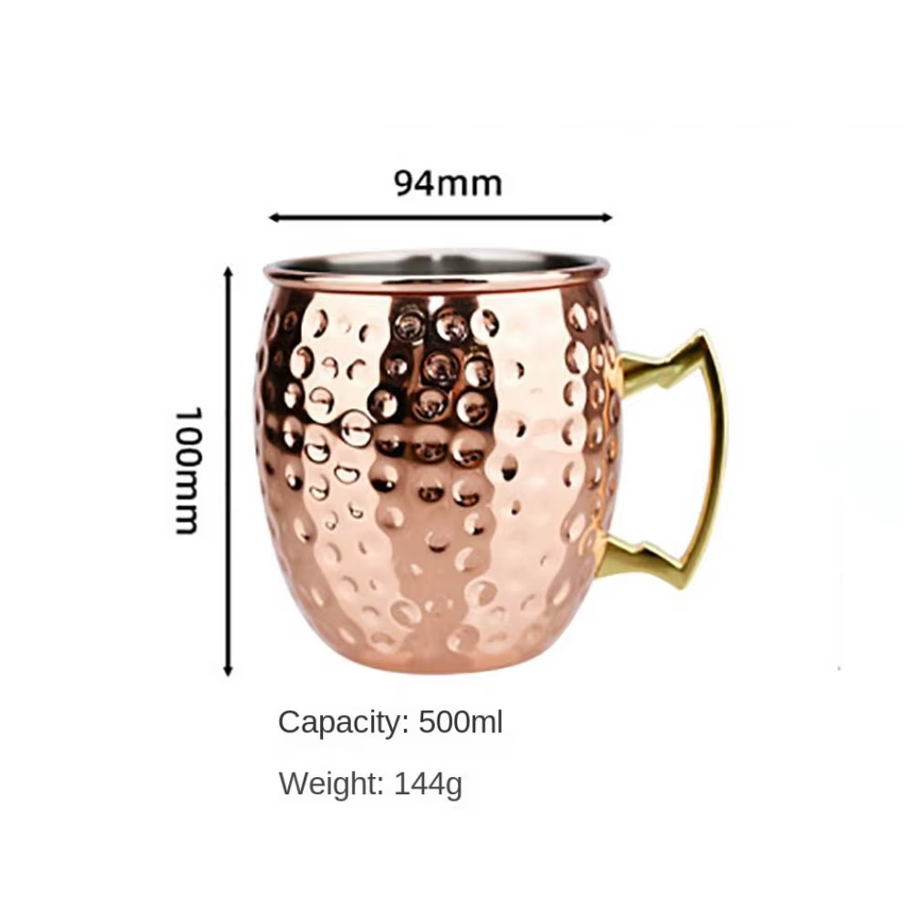 Tasse en cuivre pur de 500ml