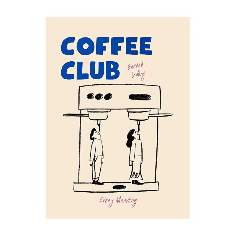 Affiche de plongée de café