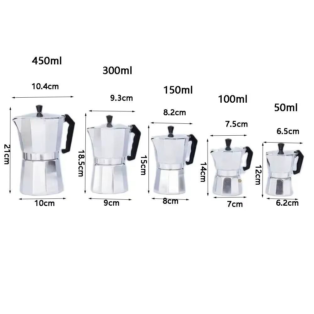 Cafetière Moka en aluminium octogonale