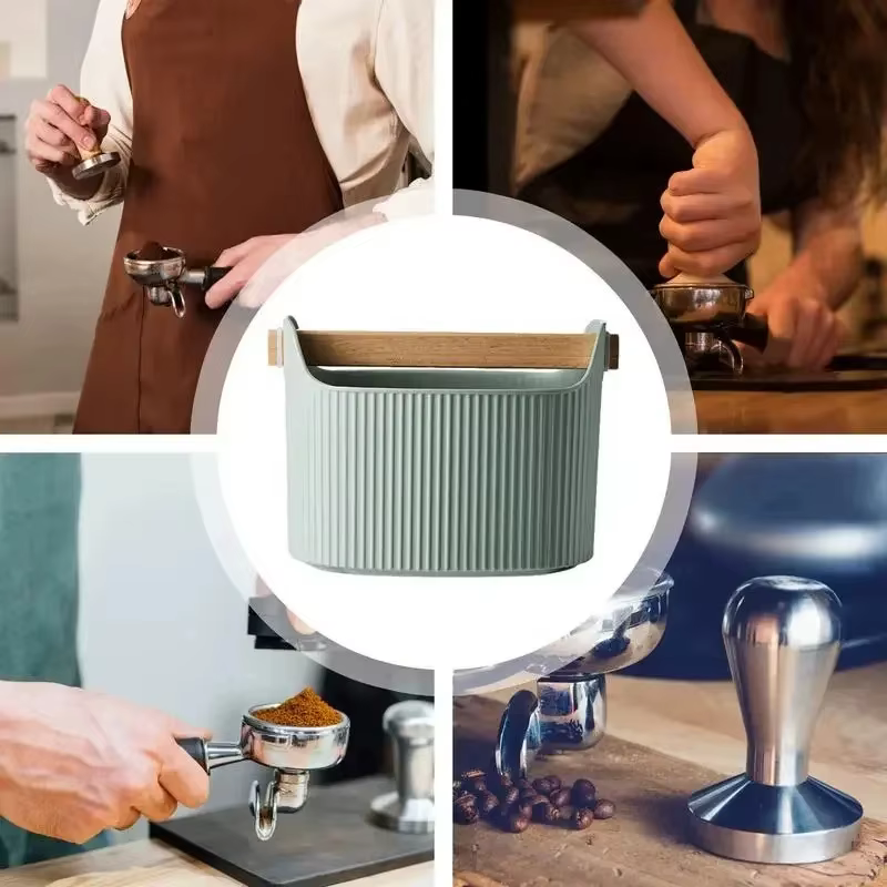 Poubelle à expresso avec poignées amovibles