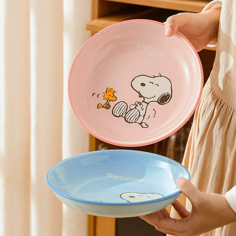 Assiette alimentaire Snoopy de dessin animé