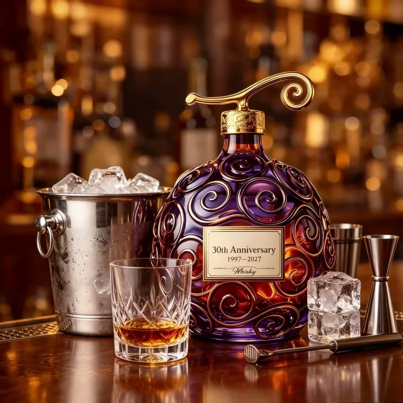 Carafe à liqueur en verre Anime Devil Fruit 30ème Anniversaire