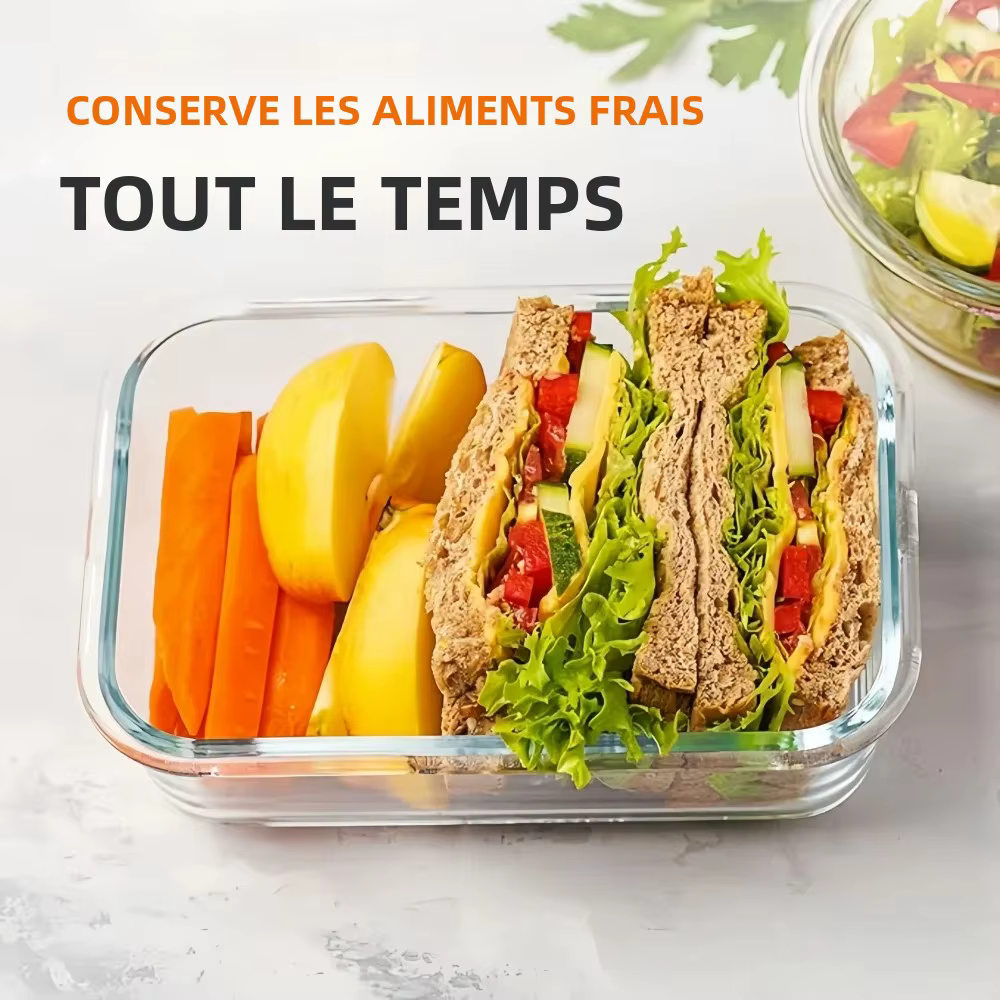 Boîte à lunch en verre sans BPA