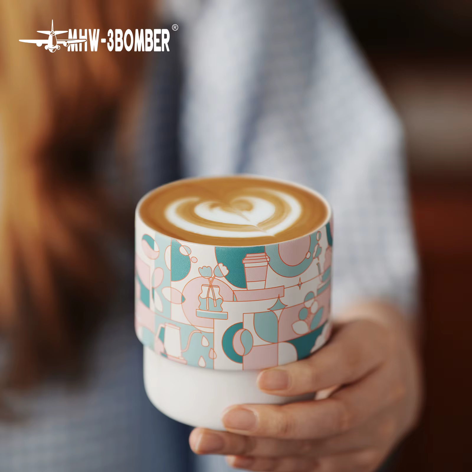 3BOMBER × Sttoke 220ml tasse à café tourbillonnante fond incurvé améliore l'arôme