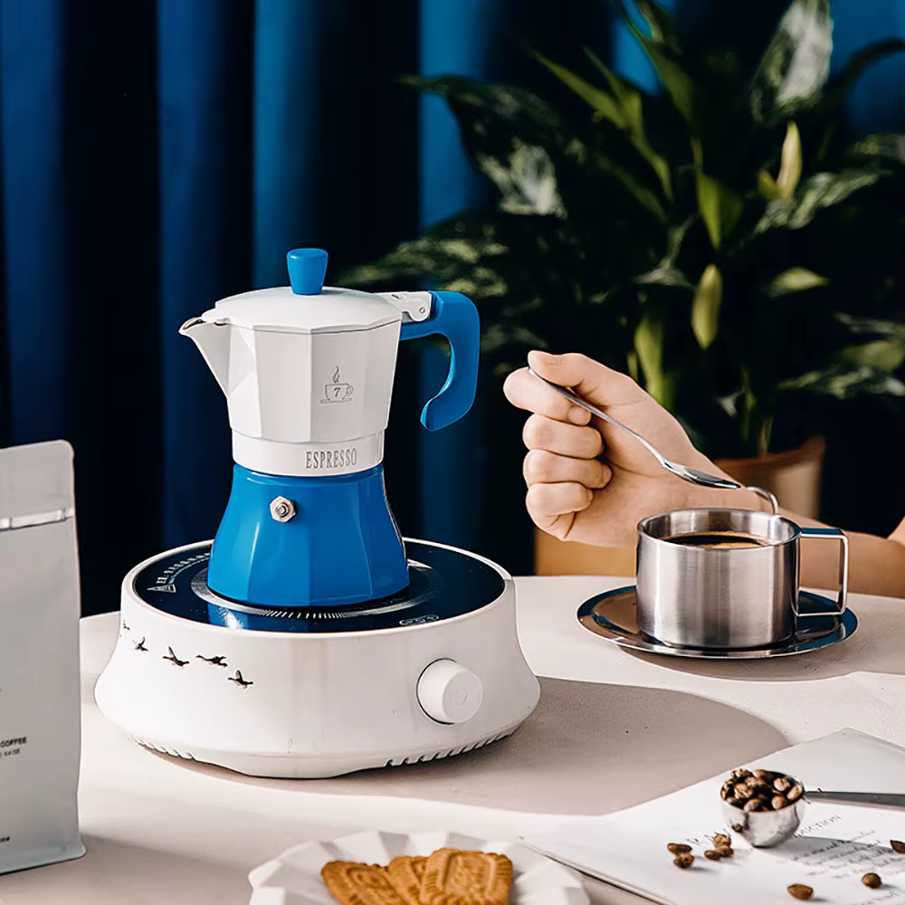Cafetière Italienne Classique avec Poignée Vintage