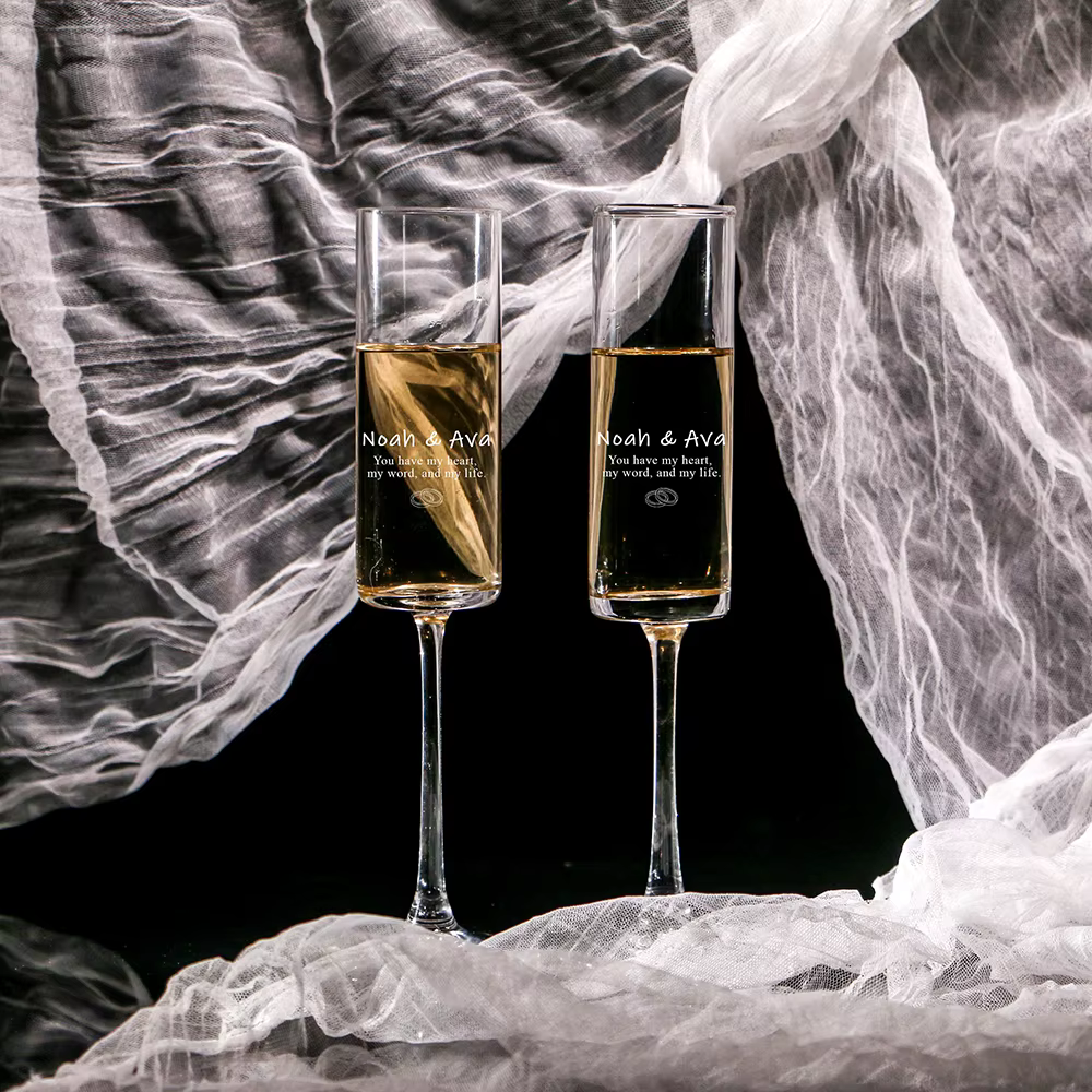 Flûte à Champagne de mariage personnalisée