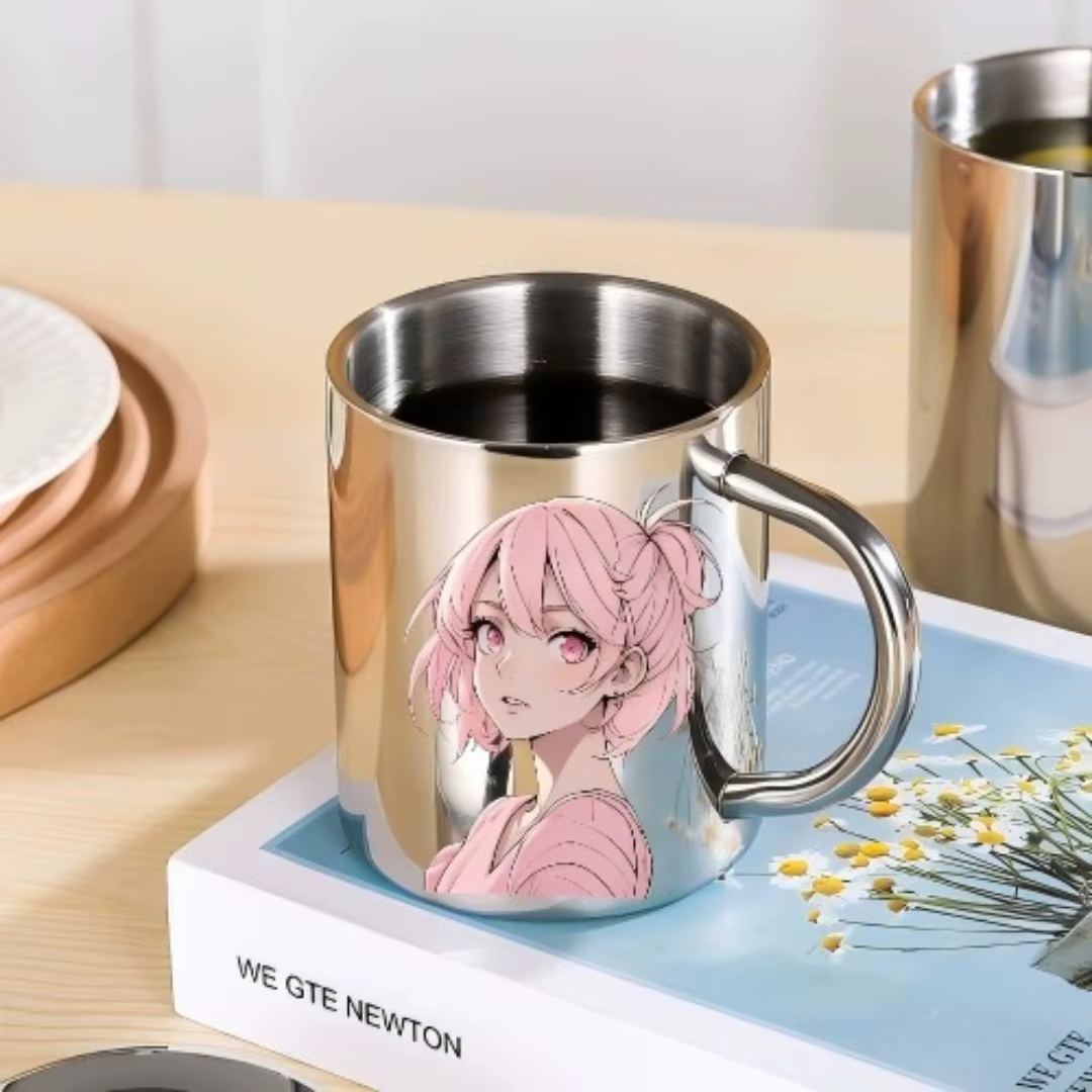 Tasse en acier inoxydable avec PHOTO personnalisée