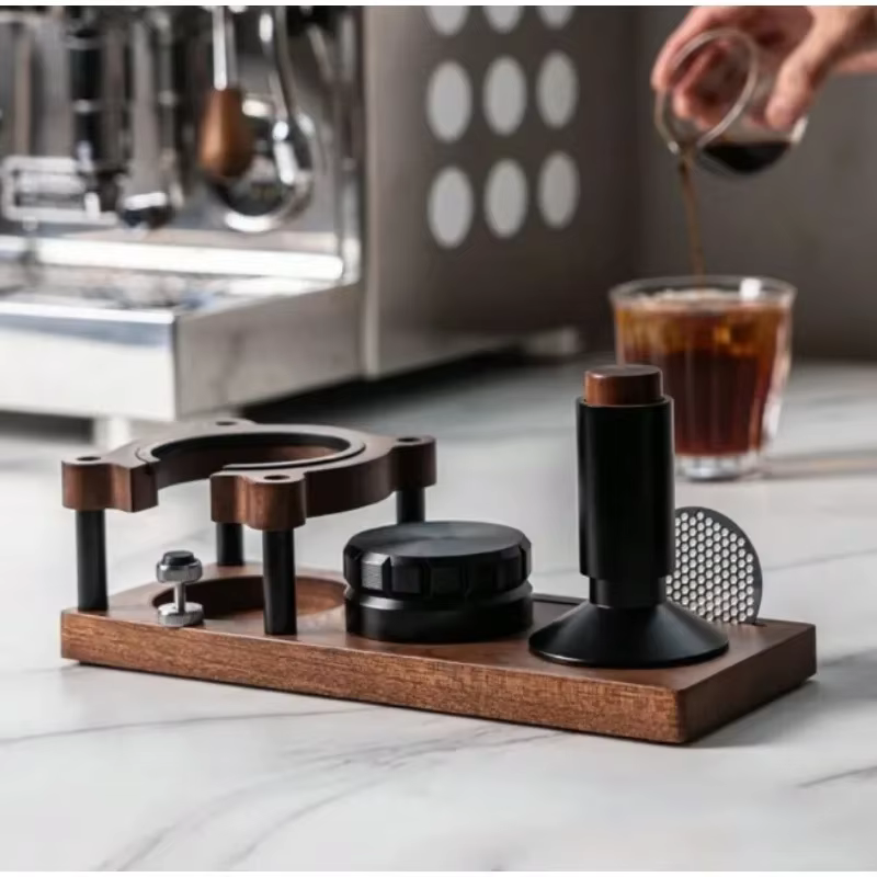 Support de doseur à expresso en bois 51/53/58mm