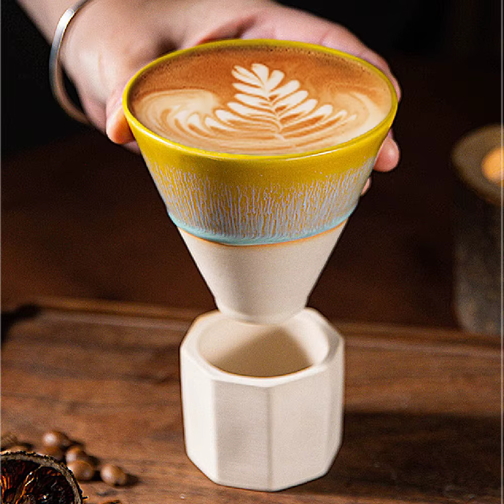 Tasse à café en poterie grossière rétro créative