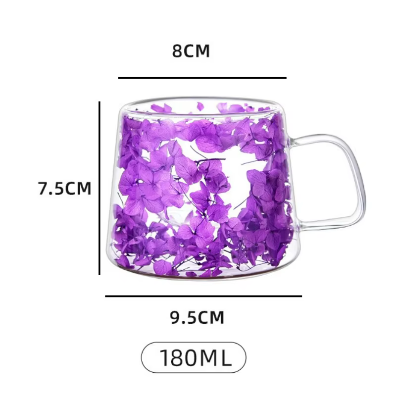 Tasse en verre à Double paroi de 200ml