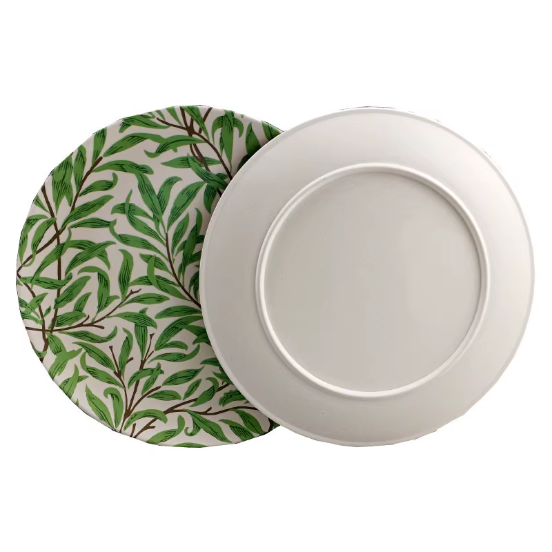 Assiette à manger occidentale en fibre de bambou