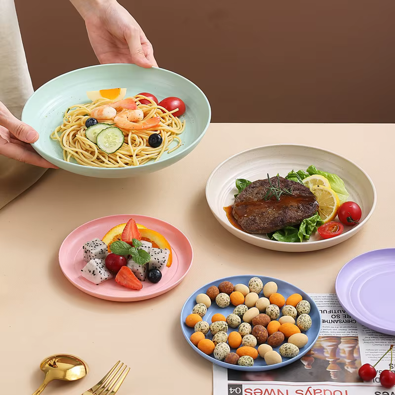 Assiette à fruits, assiette à dessert ronde pour salade