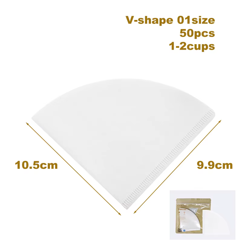 TIMEMORE papier filtre à café 50pcs verser sur les filtres