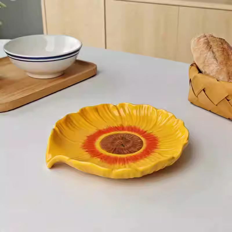 Assiette en céramique Tournesol