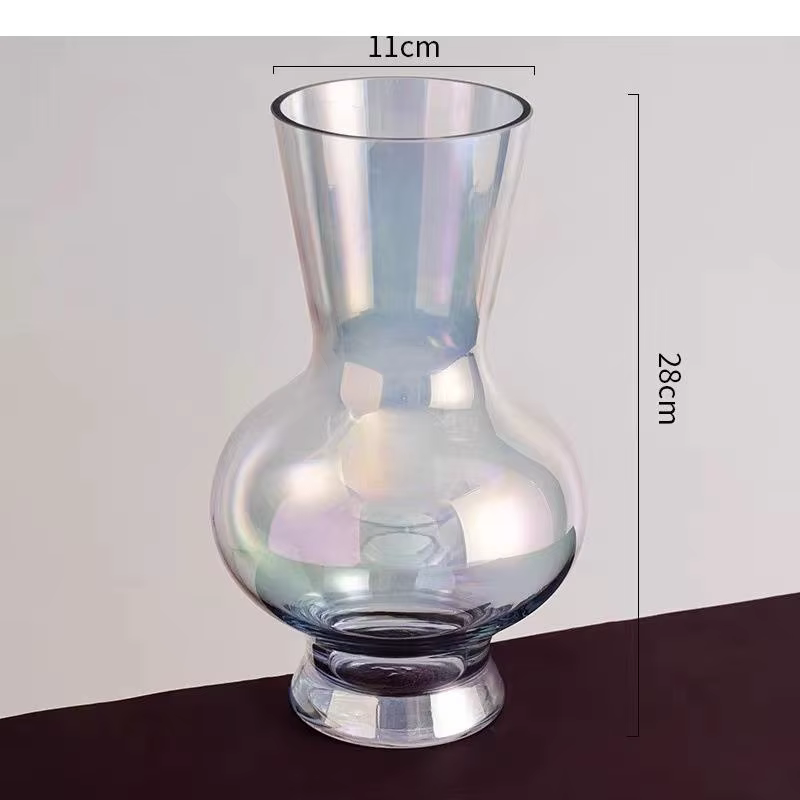 Vase en verre dégradé coloré