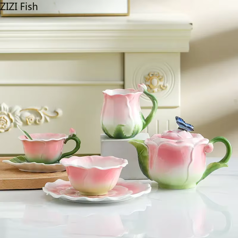 Ensemble de tasses à café et thé Kungfu en céramique