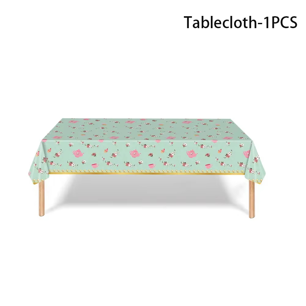 Vaisselle Jetable Thème Thé Rétro Filles Anniversaire Fleurs Assiettes En Papier Tasses Serviettes EVJF Mariage Décoration Élégante Fête Prénuptiale Baby Shower Fournitures De Table Floral Romantique
