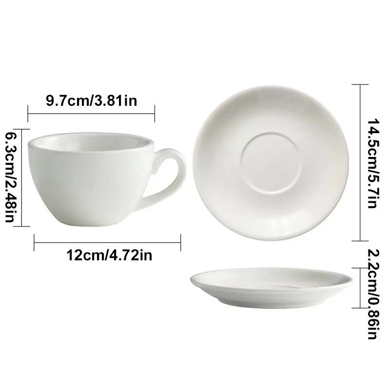 Leeseph – tasse à café en céramique avec soucoupe