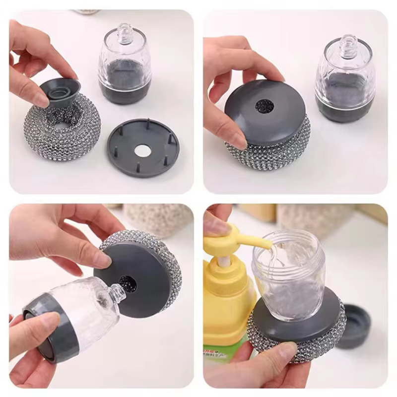 Brosse à vaisselle avec distributeur de liquide