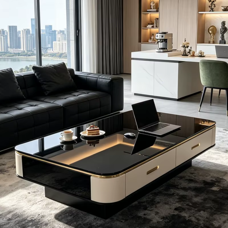 Table basse de service italienne design moderne nordique de luxe pour salon, table centrale, meubles de salon