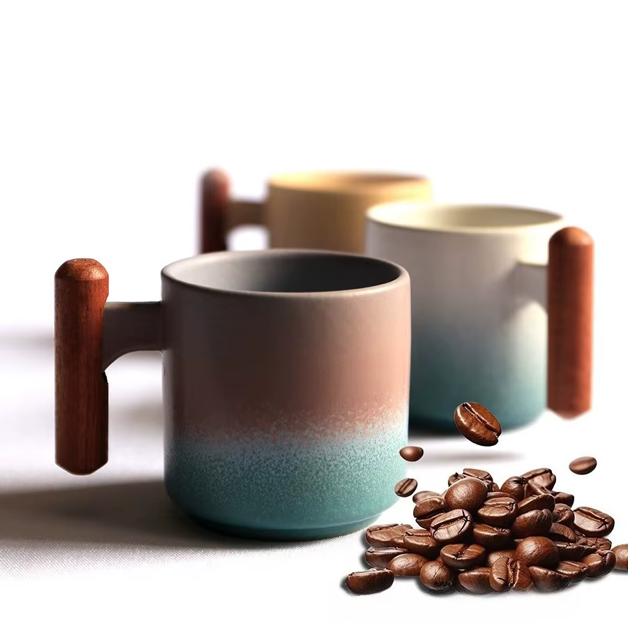 Ensemble de tasses à expresso en bois de 90/210ml