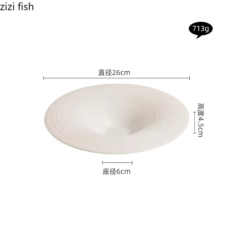 Assiette de service en céramique blanche