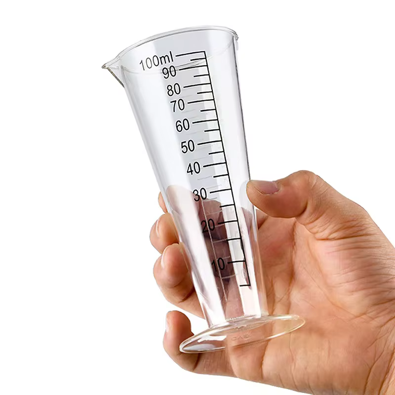 Tasse à mesurer en acrylique de qualité alimentaire de 100 ml avec balance – Sans BPA