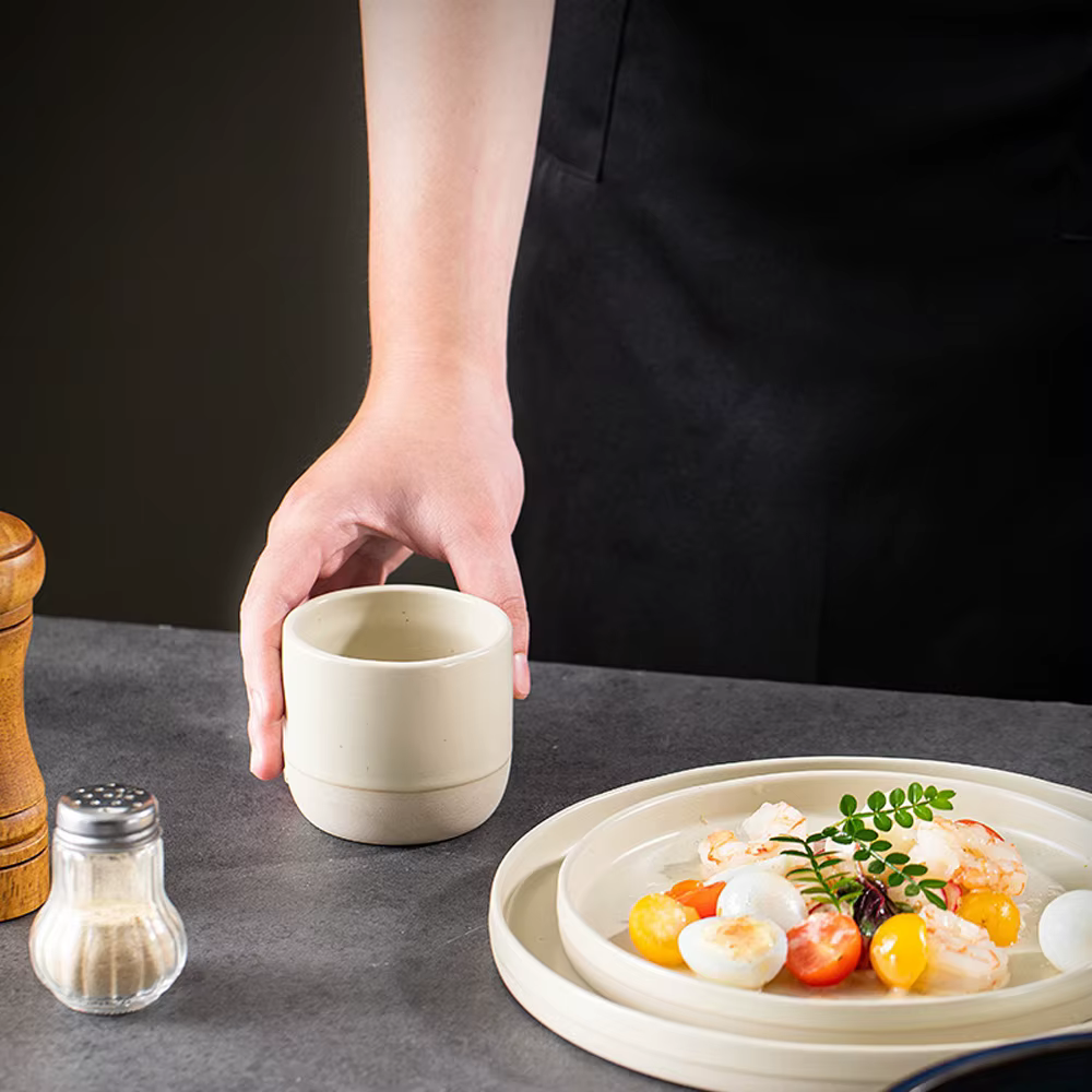 Tasse à café en céramique ronde japonaise faite à la main