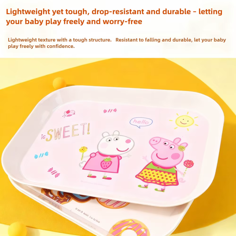 Assiette rectangulaire mignonne de dessin animé