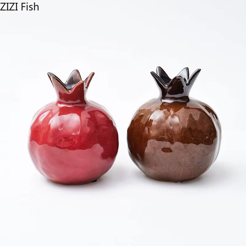 Vase à grenade en porcelaine brillante