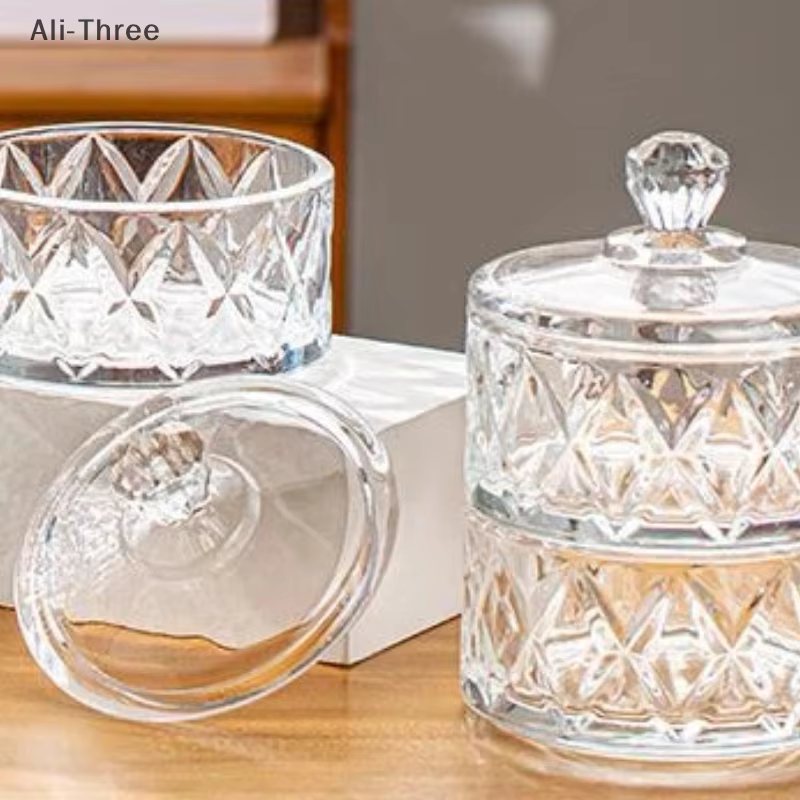 Tasses à Dessert glacées en verre élégantes avec couvercles
