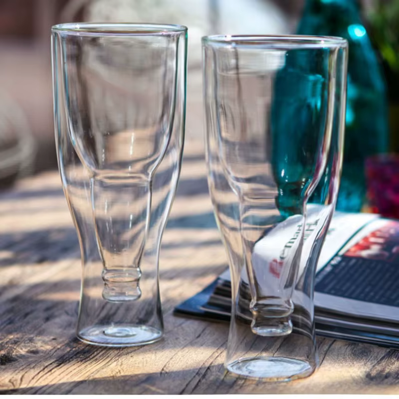 Tasse à bière en verre Double couche créative