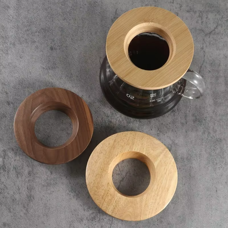 Support de filtre à café en bois durable pour Origami