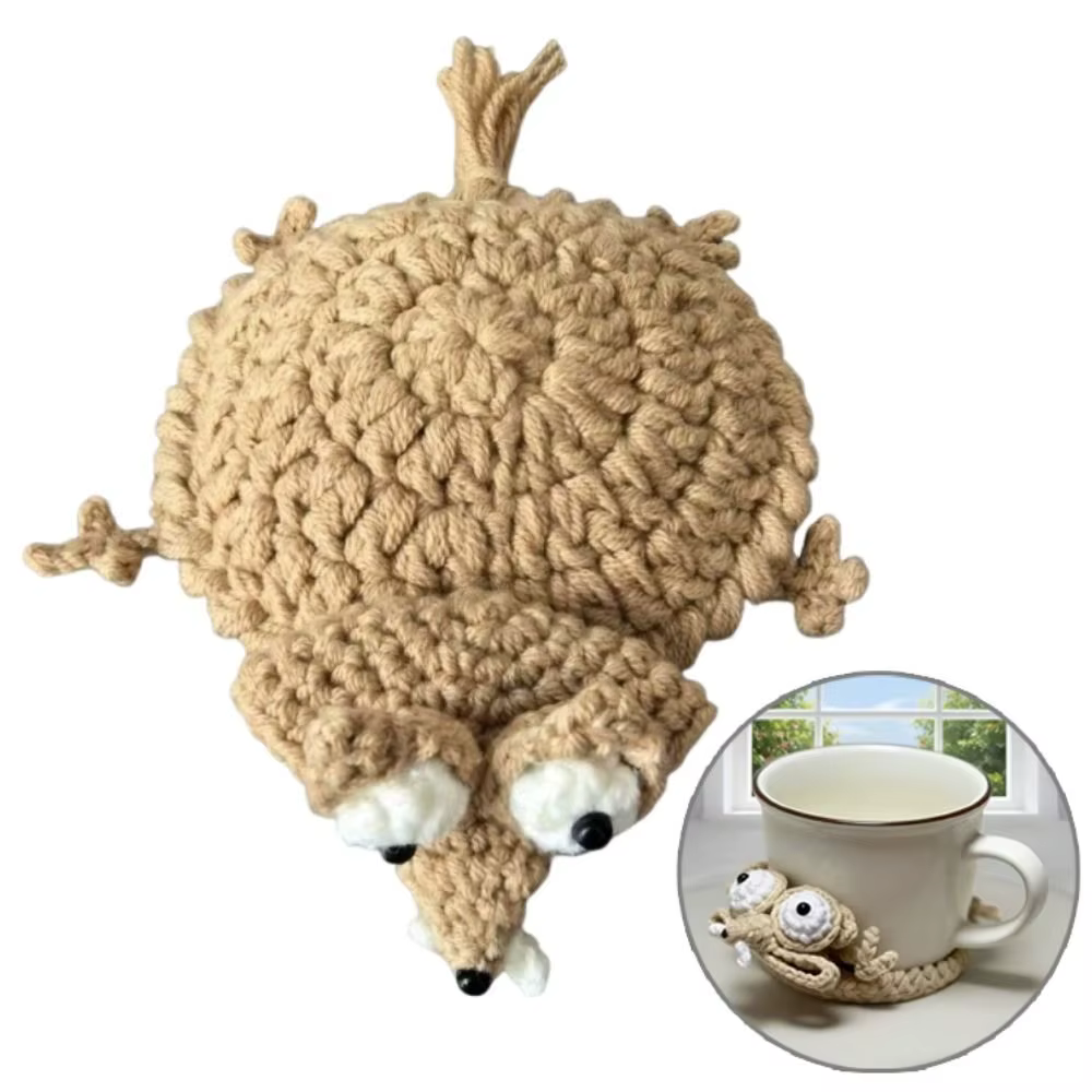 Sous-verres en crochet pressable en forme d'écureuil