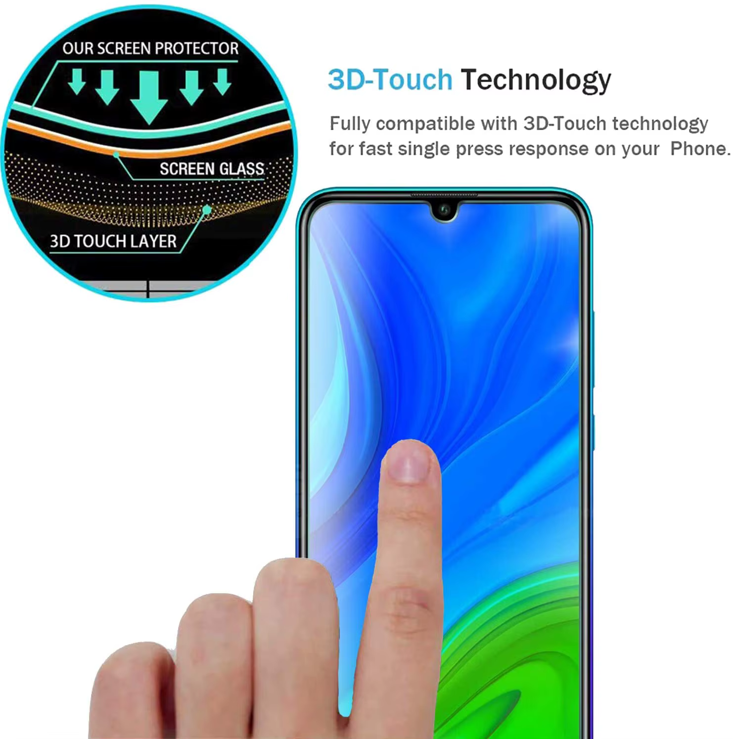 Protecteur d'écran, 3 pièces, verre trempé pour Huawei P Smart 2019 2020 2021 P Smart S Z Pro