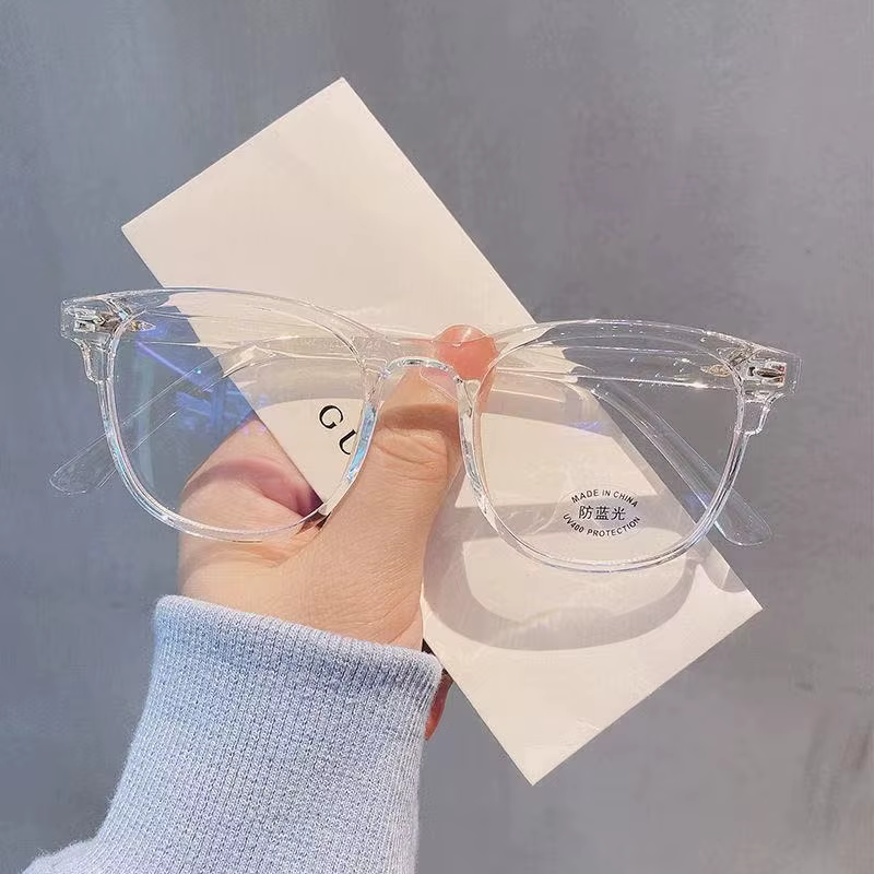 Lunettes ultralégères rétro transparentes, monture unie pour hommes et femmes, Anti-lumière bleue, décoration de fête, fausses lunettes